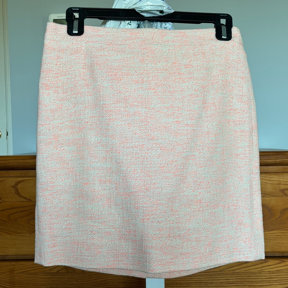 J. Crew Size 0 Pink/White Skirt